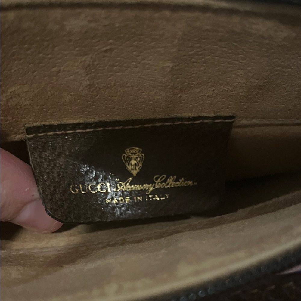 Gucci Brown and Tan GG Monogram Crossbody Bag **Accessory Collection RARE** - Picture 6 of 12